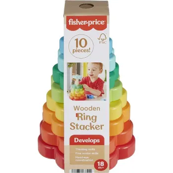 Dřevěná hračka Batman FisherPrice Dřevěná skládačka Prsteny