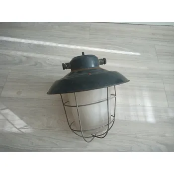 Elektrosvit Retro industriální lampa, tovární lustr, matový skleněný kryt