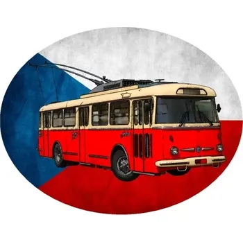 Nášivka Nažehlovačka s trolejbusem ŠKODA (digitální nažehlovačka )