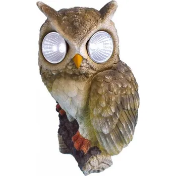 Zahradní dekorace Solární svítidlo SOVA 15 x 14 x 22 cm