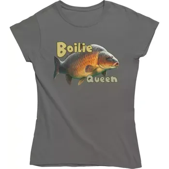 Dámské rybářské tričko Boilie Queen šedé