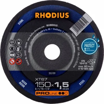 Řezný kotouč RHODIUS Extra tenký řezný kotouč XT67 150 x 1,5 x 22,23 PROline