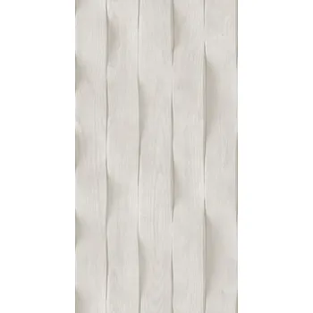 Tapeta 3D Vliesová tapeta na zeď, šedo-bílá, imitace dřevěného obložení, lamely, M75609, Brut, Ugépa