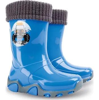 Chlapecká obuv Demar STORMER LUX 0403 A Dětské zateplené holínky světle modré 28-29 0403A_28-29