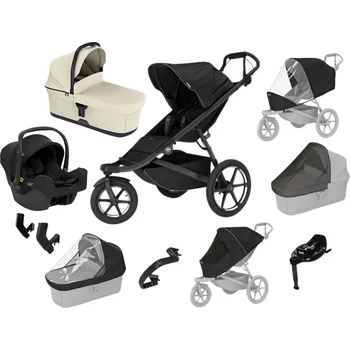 Kočárek Akční set MAX Thule Urban Glide 3 Black s magnetickou přezkou + korba soft beige SnugLite midnight Autorizovaný prodejce