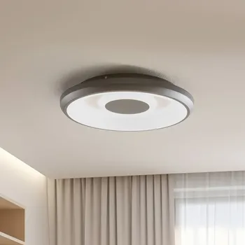 Lampička Lindby Smart Lynden LED stropní svítidlo Ø 48 cm černé RGB Tuya - Stříška - Ø 48 cm, výška 3,5 cm bílá, černá LED 28,8 W celkem - Doprava zdarma