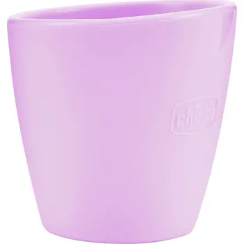 dětská jídelní sada CHICCO Silikonový hrnek růžový 6m+ 7x7x7 růžová
