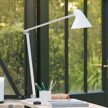 Lampička Louis Poulsen NJP stolní lampa podstavec 2 700 K bílá - Ø stínidlo na lampu 14,9 cm; Ø podstavec 22 cm; délka kabelu 200 cm LED 10 W celkem - Doprava zdarma