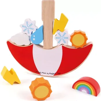Hračka Dřevěná balanční hra Počasí BIGJIGS TOYS