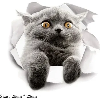 Samolepící dekorace Nálepka na zeď | 3D samolepka na zeď kočka - 9