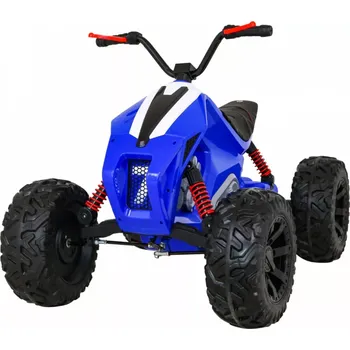 Dětské elektrovozidlo Dětská čtyřkolka Lucky Seven modrá s LED světly a MP3 USB