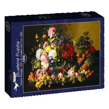 Puzzle Puzzle 1000 Martwa natura z kwiatami i owocami (pl, 2000, Bluebird Puzzle)