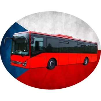 Nášivka Nažehlovačka s autobusem IVECO Crossway LE RED (digitální nažehlovačka )