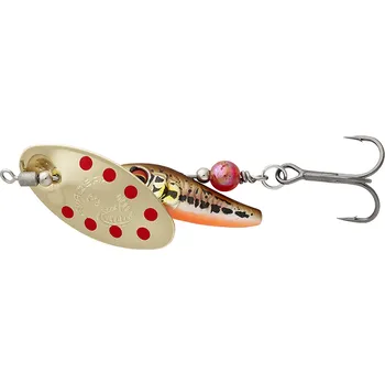 Umělá nástraha Savage Gear Třpytka Sticklebait Spinner Minnow Gold Red - 1 4,5 g