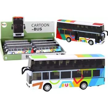 autíčko Lean Toys Dvoupatrový autobus s pohonem a s barevnými světly a zvuky