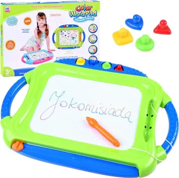 Magnetická kreslící tabulka Magická barevná tabulka s razítky 2 barvy Modrá