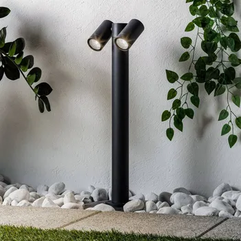 Venkovní osvětlení Světlo na cestu Prios Tulimar, 2 světla, 60 cm, kov, IP65 - Ø stínidla 5,6 cm; Ø základny 10 cm tmavě šedá 2 x 8 W LED - Doprava zdarma