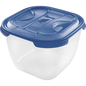 Dóza na potraviny Tontarelli Dóza na potraviny NUVOLA 3 l čtverec transparentní/modrá 904241671G 904241671G