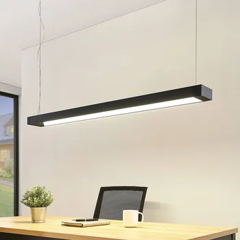 Lampička Arcchio LED závěsné svítidlo Cuna, černá, 122 cm, kov - Stropní box - délka 11 cm, šířka 5 cm, výška 1,1 cm černá (RAL 9005) LED 32 W celkem - Doprava zdarma