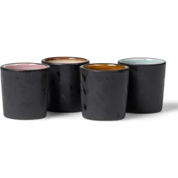 Sada kalíšků na vajíčko Bitz černé 4 ks