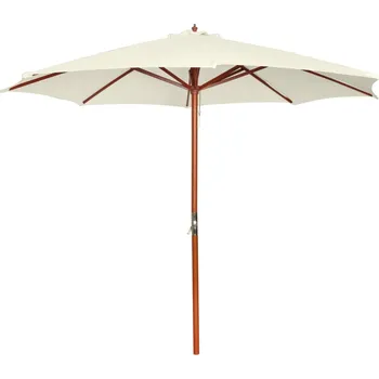 Stínicí technika vidaXL Marketos Slunečník 300 x 258 cm pískově bílý