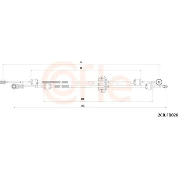 Tažné lanko, ruční převodovka, , COFLE, 92.2CB.FD026