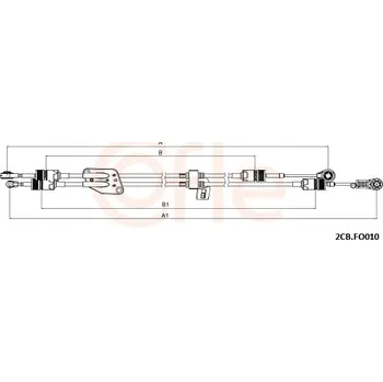 Tažné lanko, ruční převodovka, , COFLE, 92.2CB.FO010