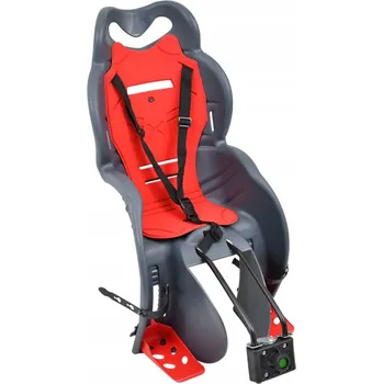 cyklosedačka Zadní dětská sedačka na kolo HAVAJ 9 - 22 kg, montáž na rám, šedo-červená