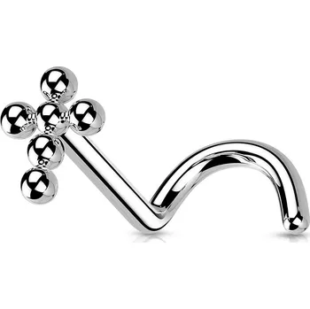 Piercing Šperky4U Piercing do nosu křížek TITAN - TIT1189