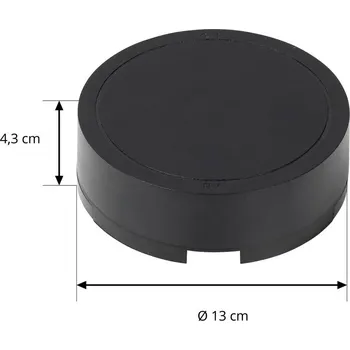 Lampička Lindby LED ovladač Lumaro, černý, Ø 13 cm, 100W černá - Doprava zdarma