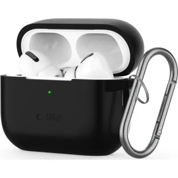 Pouzdro na mobilní telefon Tech-Protect | Tech-Protect Silicone Hook pouzdro na Apple AirPods Pro 1 / 2, černé