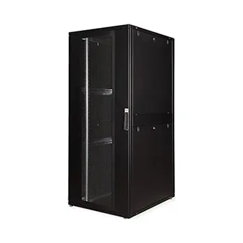 Racková skříň ROLINE 19" serverový rozvaděč 42U, stojanový, Pro, š. 800, h. 1000, perforované dveře, černý - 26.21.0158