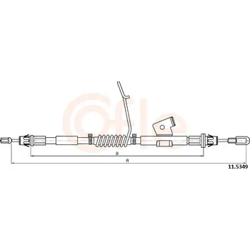 Lanko parkovací brzdy Tazne lanko, parkovaci brzda, , 1830745, BK212A809BF, COFLE, 11.5349