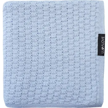 Dětská deka LULLALOVE Lehká dečka z vlny Merino Motýlek Modrá