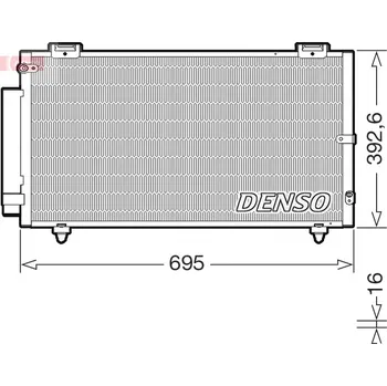 Klimatizace automobilu Kondenzátor, klimatizace, , 8845012210, 8845012211, 8845012240, 8845012241, 8846012540, 8846012560, DENSO, DCN50130
