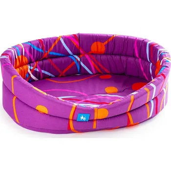 Pelíšek pro psa PROFIZOO Pelech standard 100 fialovo-žlutá (bav)