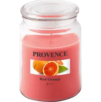 Svíčka Vonná svíčka ve skle PROVENCE 95 hodin červený pomeranč