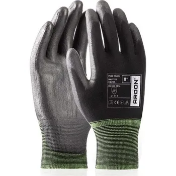 Pracovní rukavice ARDON Rukavice PURE TOUCH, polomáčené A8009/08 Černá 8