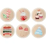 Dřevěné podtácky k obháčkování - hřejivé Vánoce Zvolte variantu: 10 cm