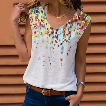 Dámské tričko Tričko s výstřihem a potiskem Barva: Bílá, Velikost: 2XL