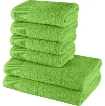 Ručník Sada 6 kusů bavlněných osušek a ručníků Bella zelená EMI