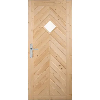 Vchodové dveře Vedlejší vchodové dveře Nikol 80 cm/197 cm/4 cm P smrk