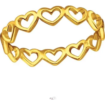 Prsten Prosperk Prstýnek ze srdíček zlatý Velikost prstenů: 6 (EU: 51-53) 17673/6 -