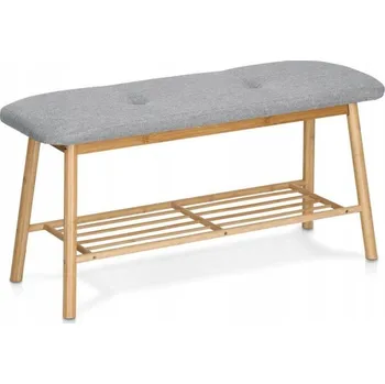 Čalouněná lavice Zeller 89,5 x 44 x 30 cm šedá