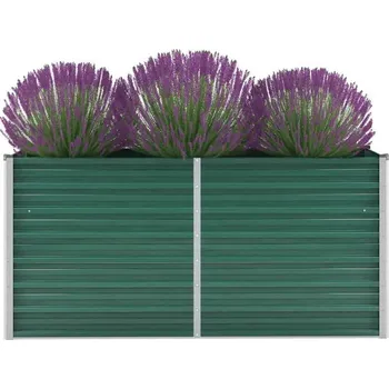 Vyvýšený záhon vidaXL Marketos Vyvýšený záhon pozinkovaná ocel 160 x 40 x 77 cm zelený