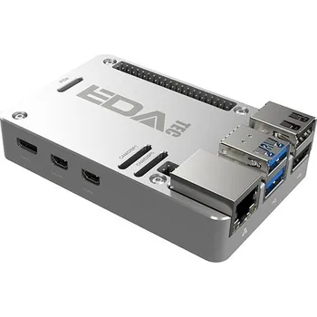 Vývojová deska EDATEC Hliníková krabička s pasivním chladičem pro Raspberry Pi 5, stříbrná (ED-PiCase-BS)