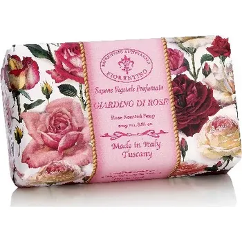 Mýdlo Saponificio Artigianale Fiorentino Sa Fiorentino - Přírodní tuhé mýdlo Zahradní Růže 1 ks - 250 g