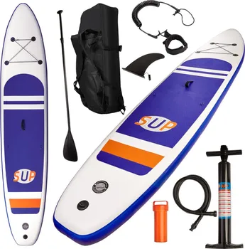 Paddleboard Nafukovací SUP paddleboard KX3994 modrý/bílý/oranžový