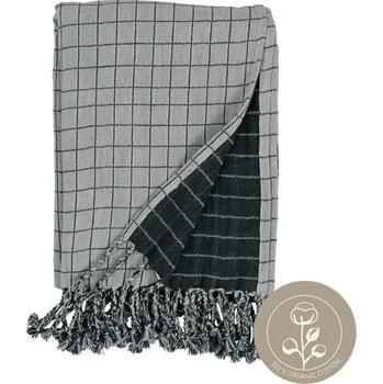 Dětská deka FABELAB Deka Grid Beige