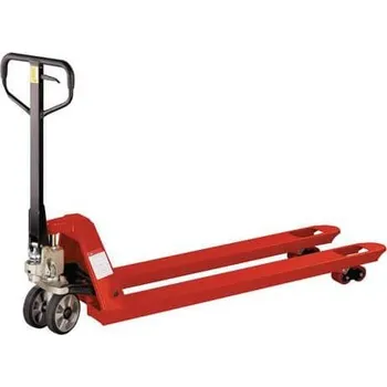 Paletový vozík Manutan Expert Paletový vozík s dlouhými vidlicemi, do 2000 kg, gumová řídicí kola